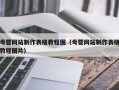 母婴网站制作表格教程图（母婴网站制作表格教程图片）