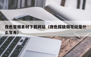 夜色冒烟素材下载网站（夜色朦胧烟花绽是什么生肖）